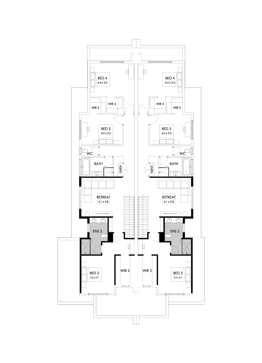 31 & 30 First Floor Floorplan (Additional master bedroom)