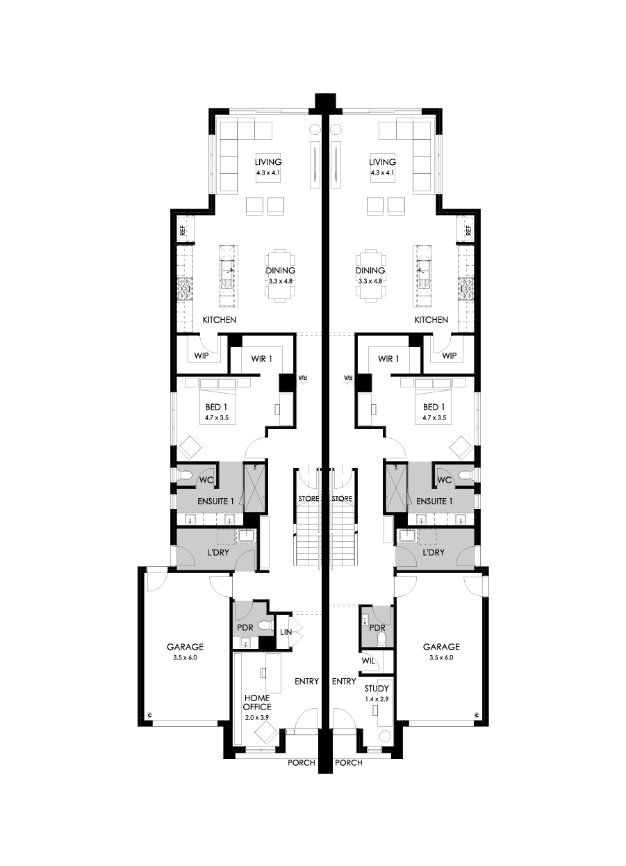 31 & 30 Ground Floor Floorplan (Standard)