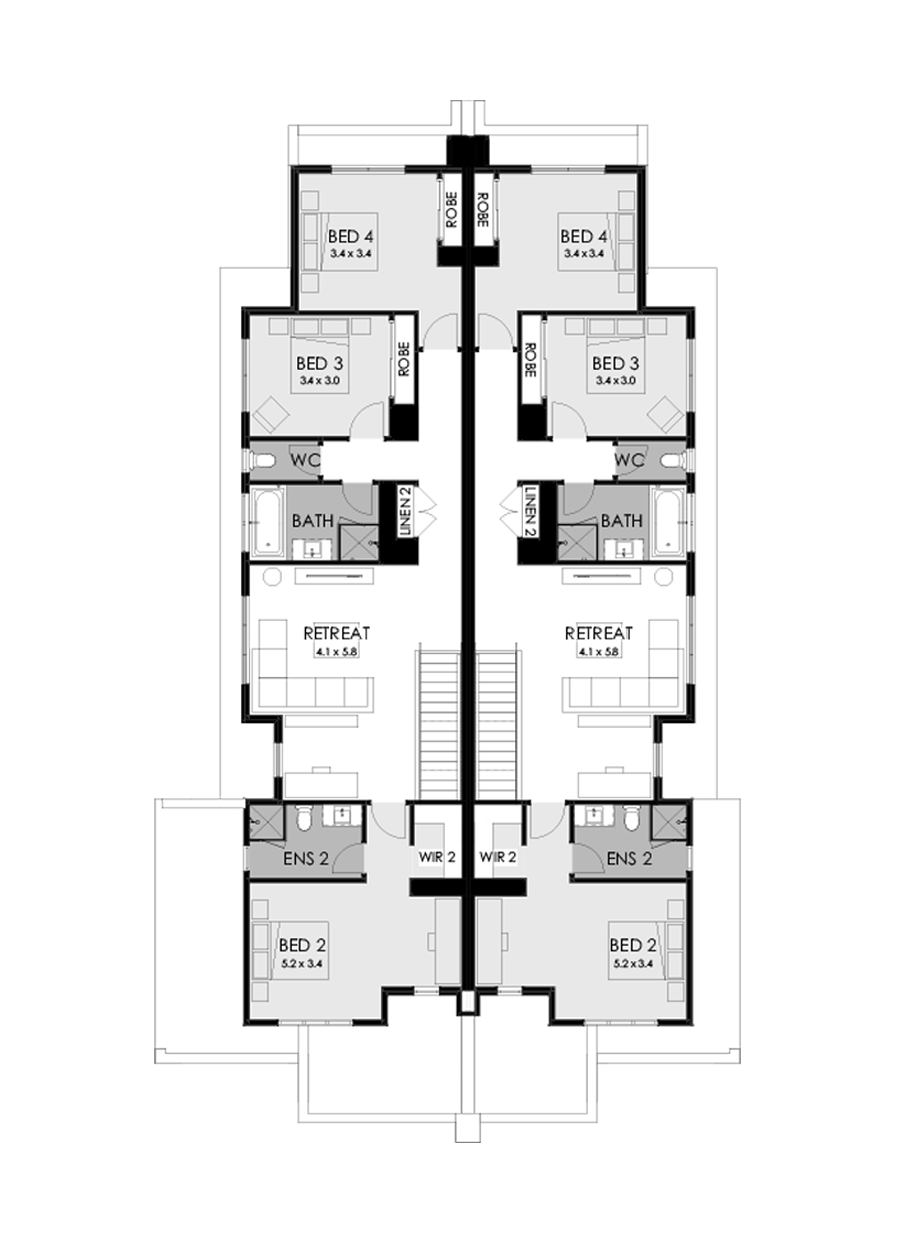 Multiple Occupancy Layout Dual Occupancy Floor Plans | Designs, Floor Plans & Prices - Spencer