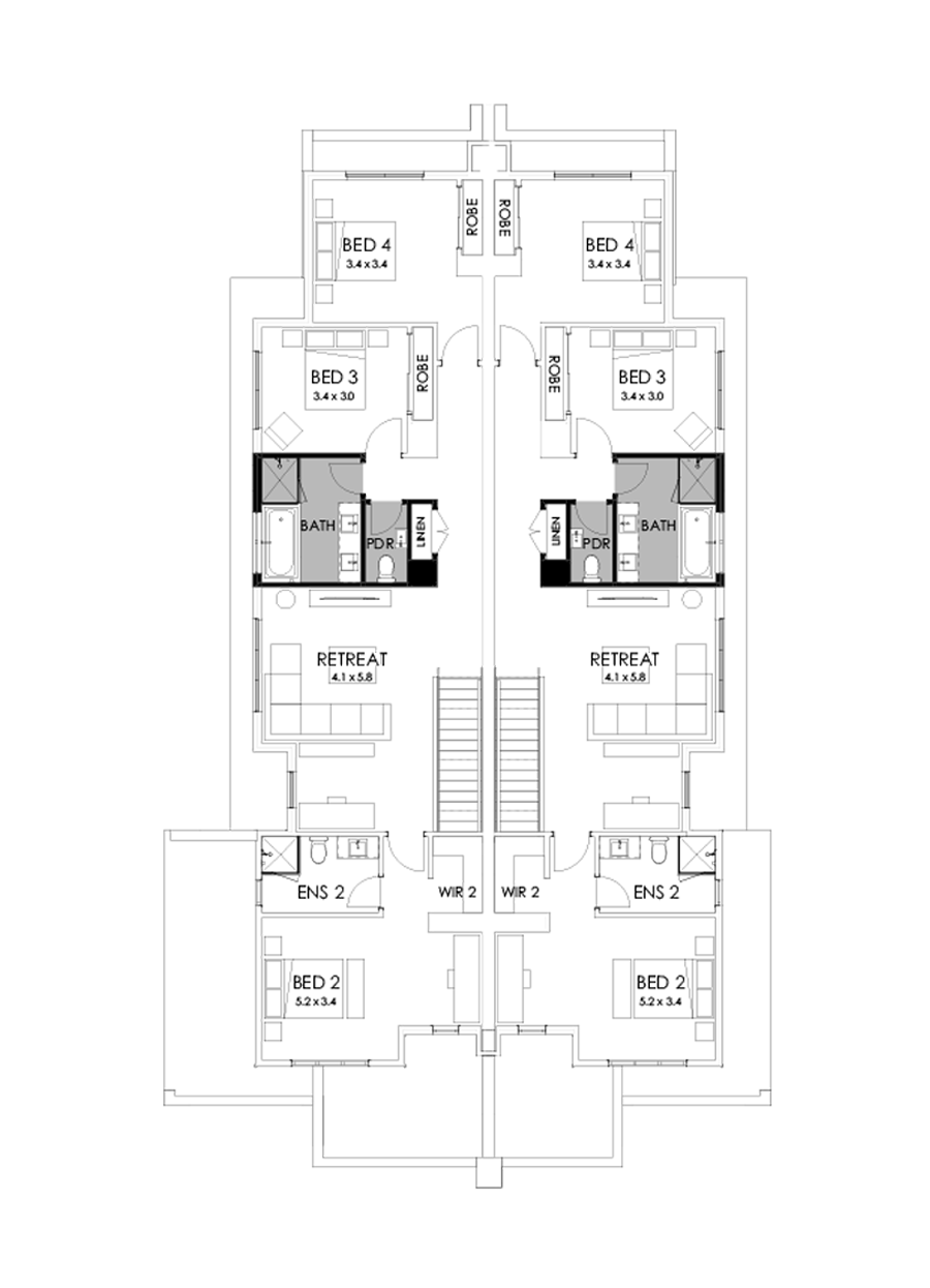 Multiple Occupancy Layout Dual Occupancy Floor Plans | Designs, Floor Plans & Prices - Spencer