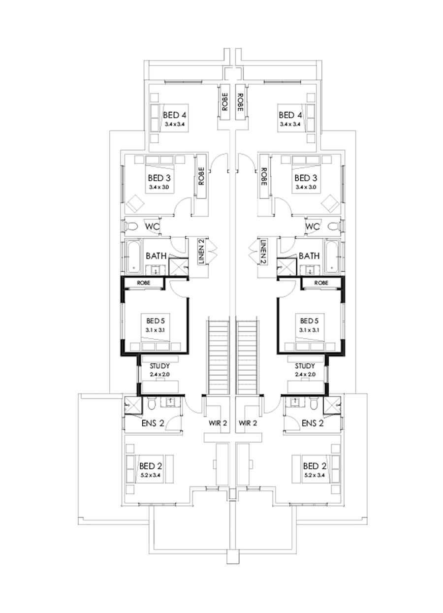 Multiple Occupancy Layout Dual Occupancy Floor Plans | Designs, Floor Plans & Prices - Spencer
