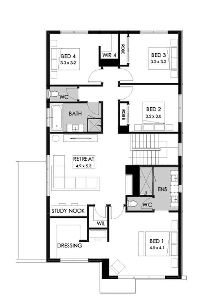 31 First Floor Floorplan (Standard  - Flipped)