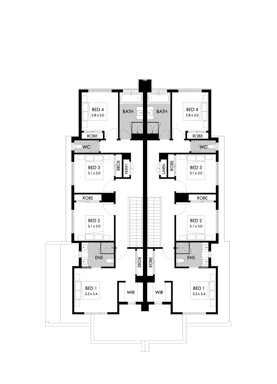 Multiple Occupancy Layout Dual Occupancy Floor Plans | Designs, Floor Plans & Prices - Spencer