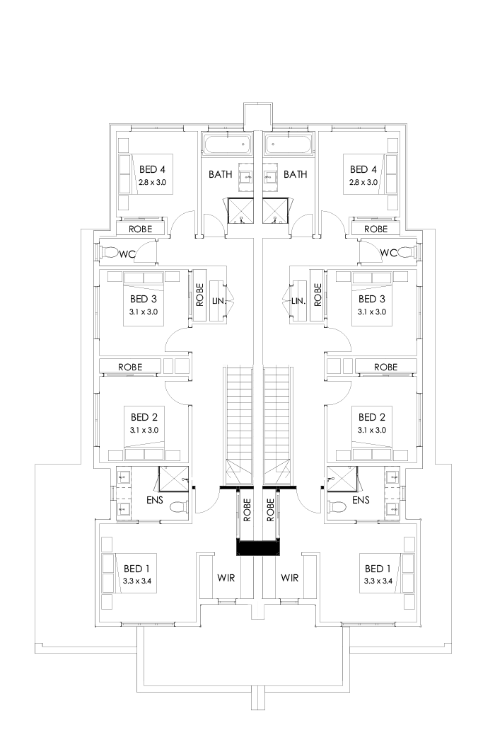 Multiple Occupancy Layout Dual Occupancy Floor Plans | Designs, Floor Plans & Prices - Spencer