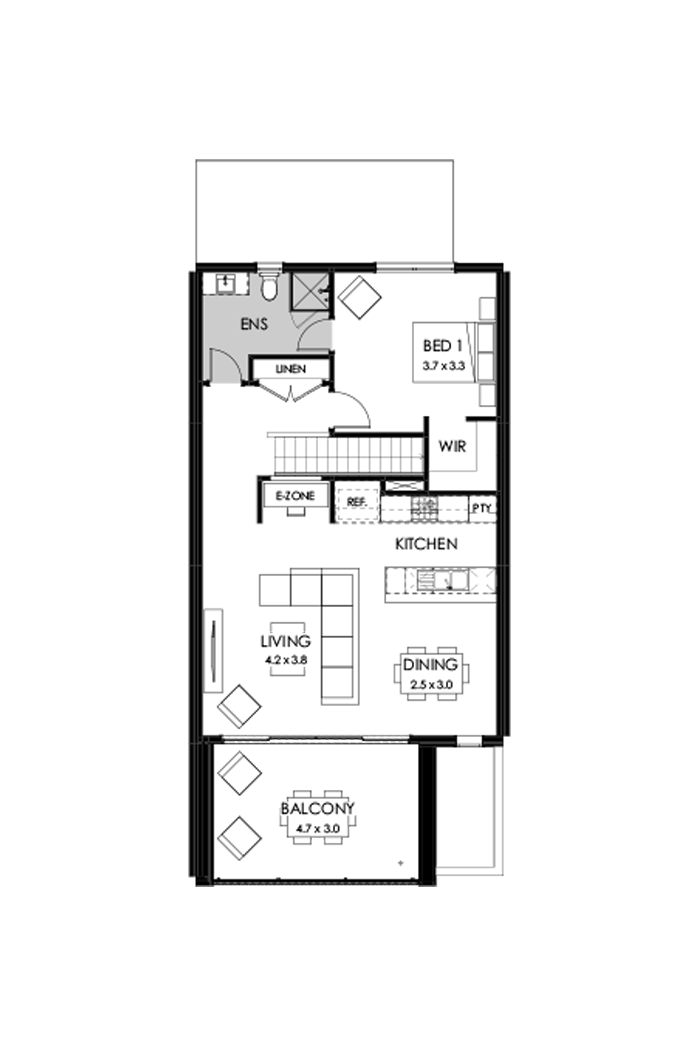 21b First Floor Floorplan (Standard Floorplan)