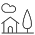 Icon for house and land