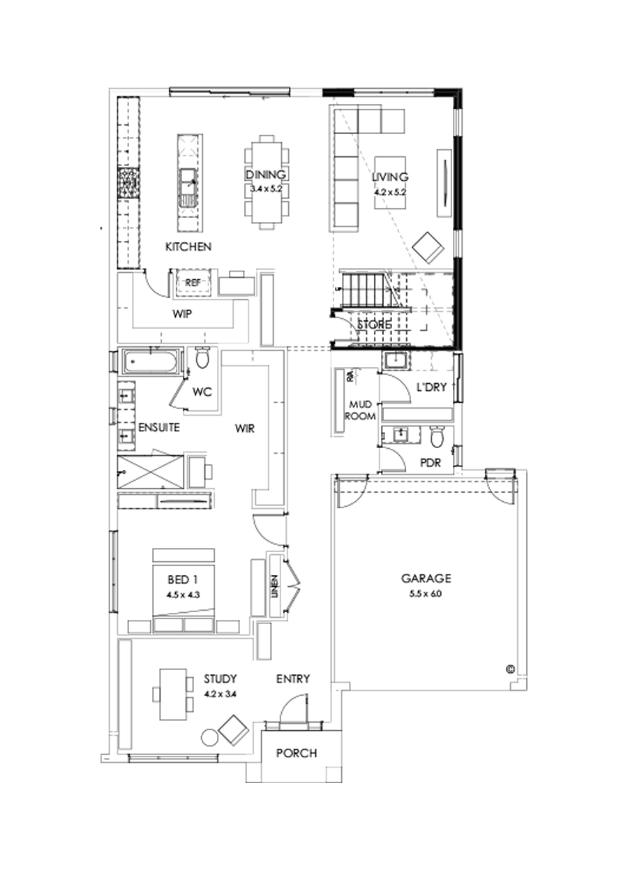 40 Ground Floor Floorplan (Void)
