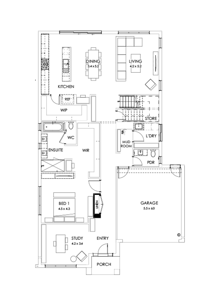 40 Ground Floor Floorplan (Guest bedroom)