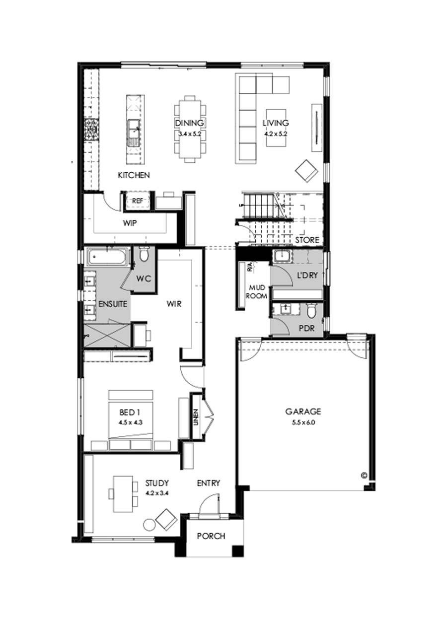40 Ground Floor Floorplan (Standard )