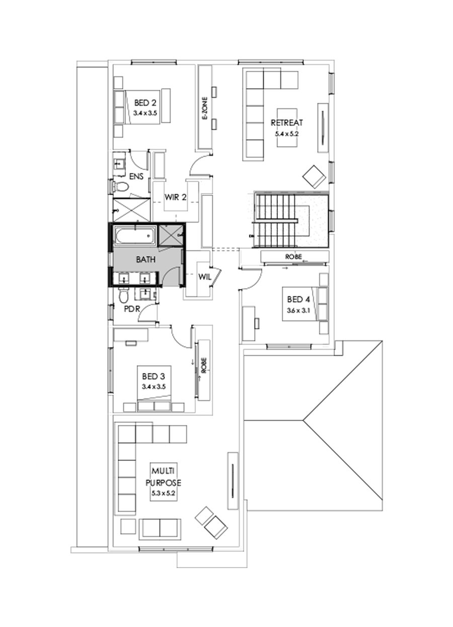 40 First Floor Floorplan (Bathroom upgrade)