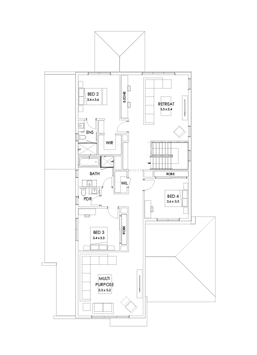 43 First Floor Floorplan (Larger kitchen)