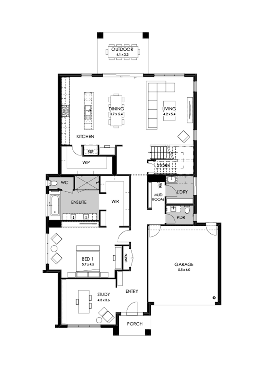43 Ground Floor Floorplan (Standard)