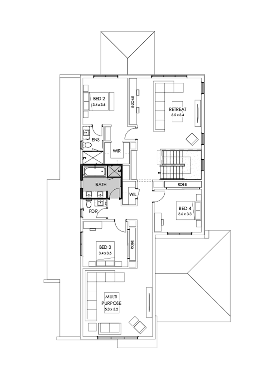 43 First Floor Floorplan (Bathroom upgrade)