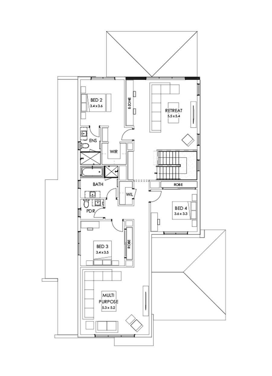 43 First Floor Floorplan (Alternate grand outdoor living)