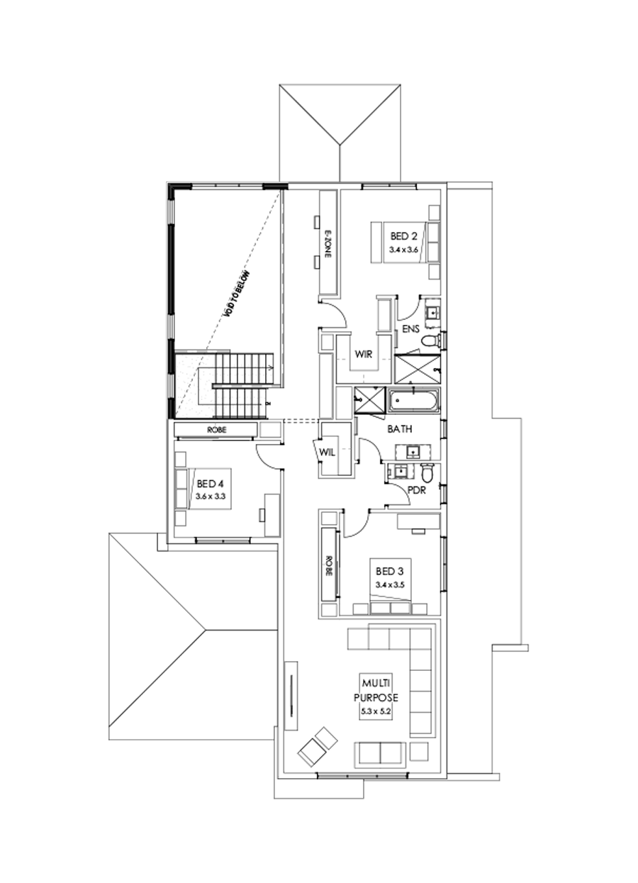 43 First Floor Floorplan (Void - Flipped)