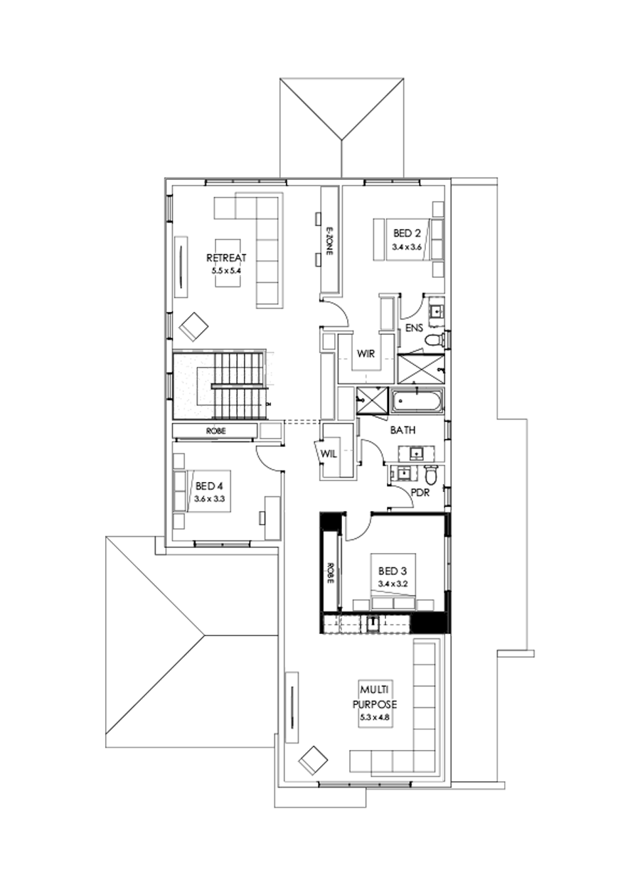 43 First Floor Floorplan (Bar - Flipped)