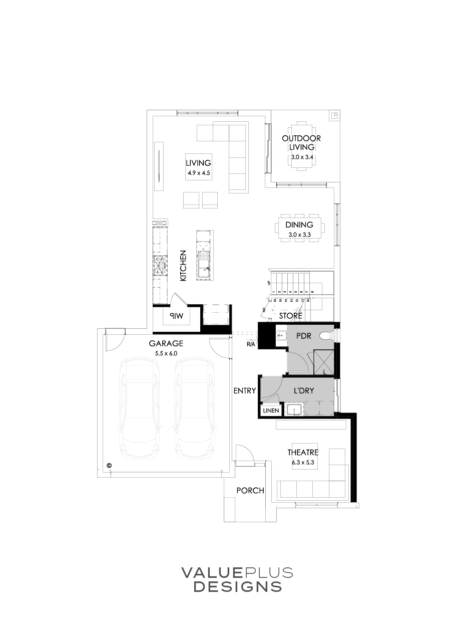 30 Ground Floor Floorplan (Shower to powder)