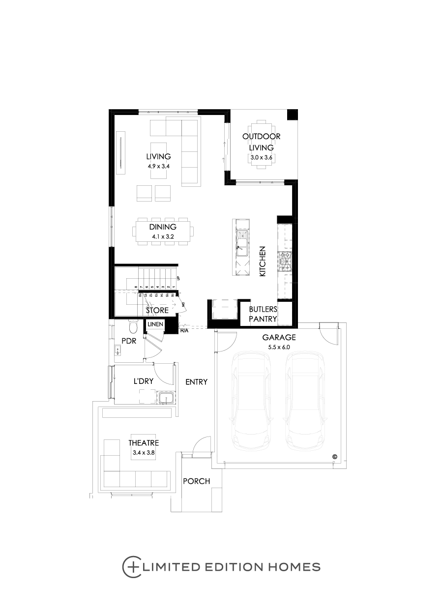 30 Ground Floor Floorplan (Rear flip - Flipped)