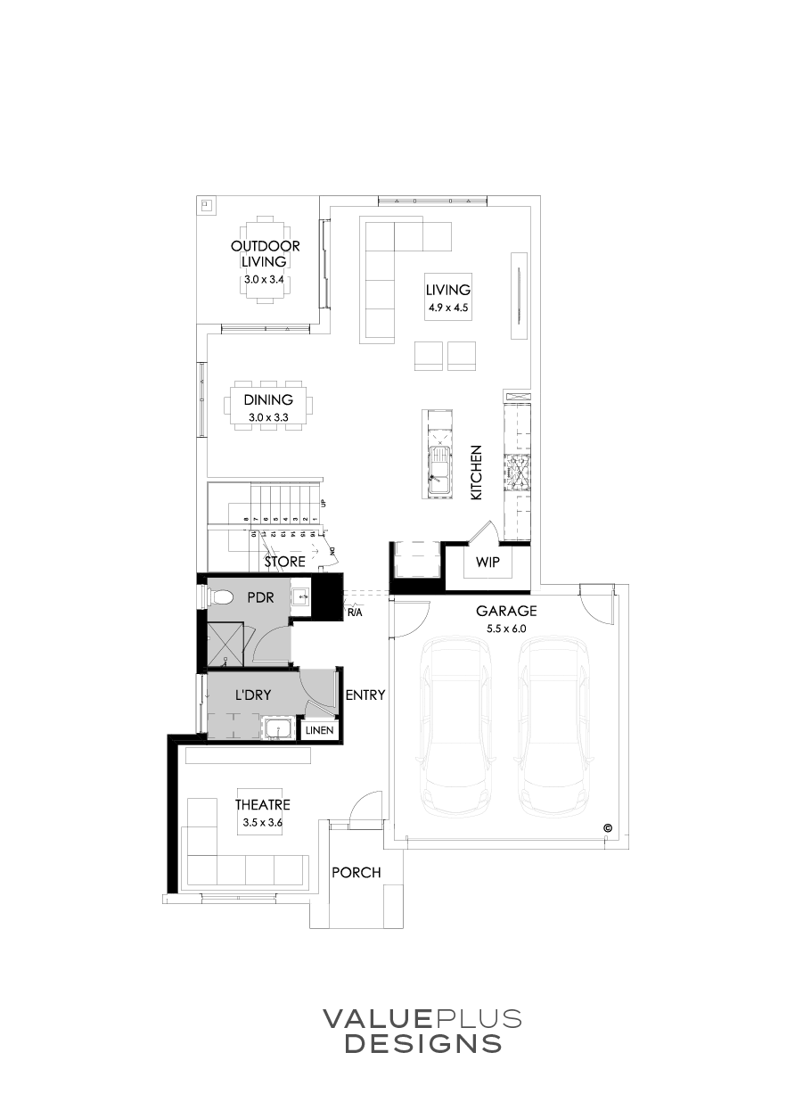 30 Ground Floor Floorplan (Shower to powder - Flipped)