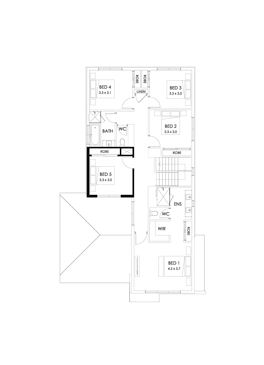 30 First Floor Floorplan (5th bedroom)