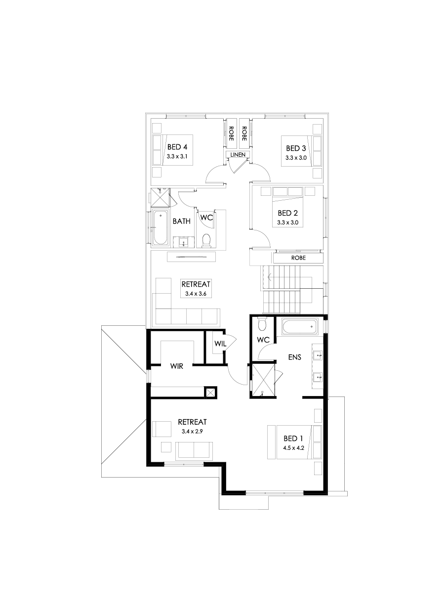30 First Floor Floorplan (Build over garage)