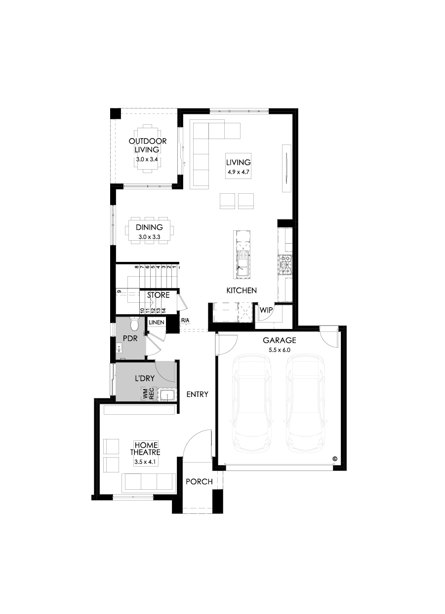 30 Ground Floor Floorplan (Standard - Flipped)