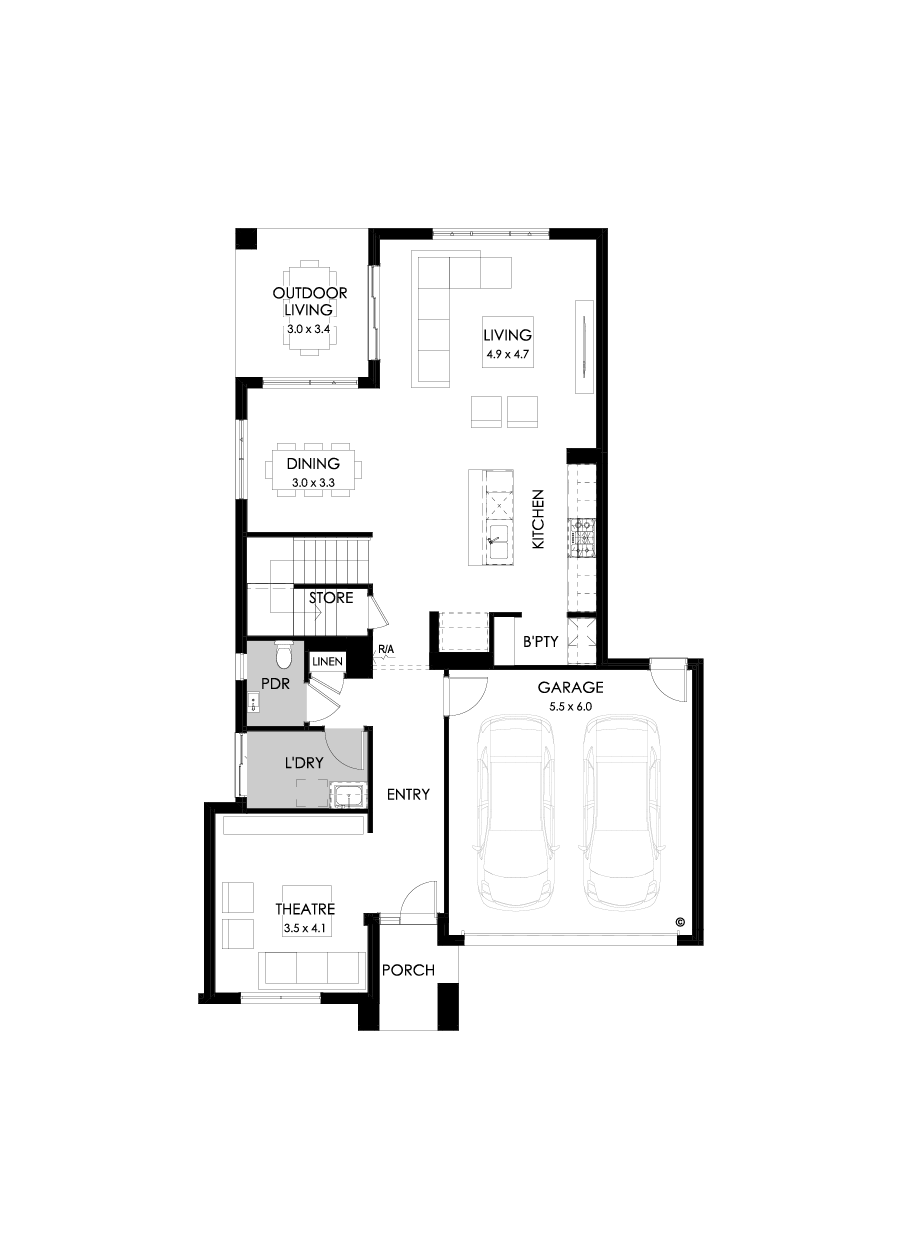 30 Ground Floor Floorplan (Standard - Flipped)