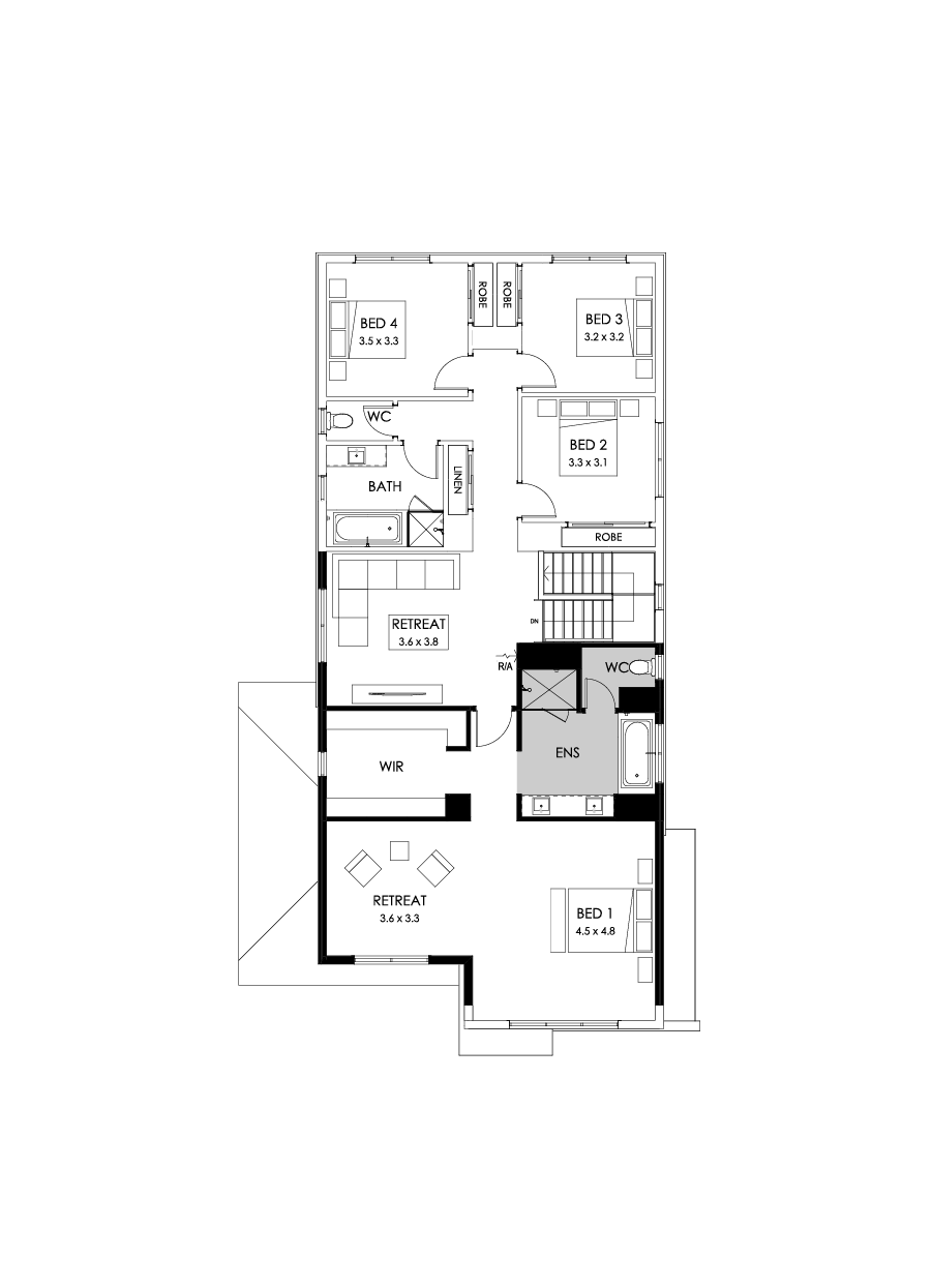 33 First Floor Floorplan (Build over garage)