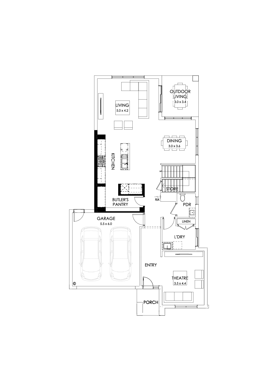 33 Ground Floor Floorplan (Butler's pantry)