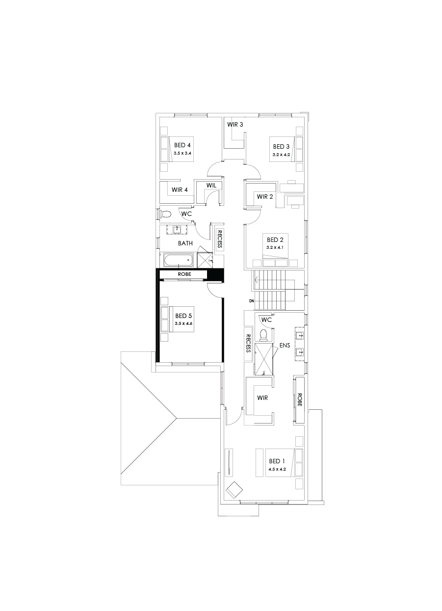 38 First Floor Floorplan (5th bedroom)