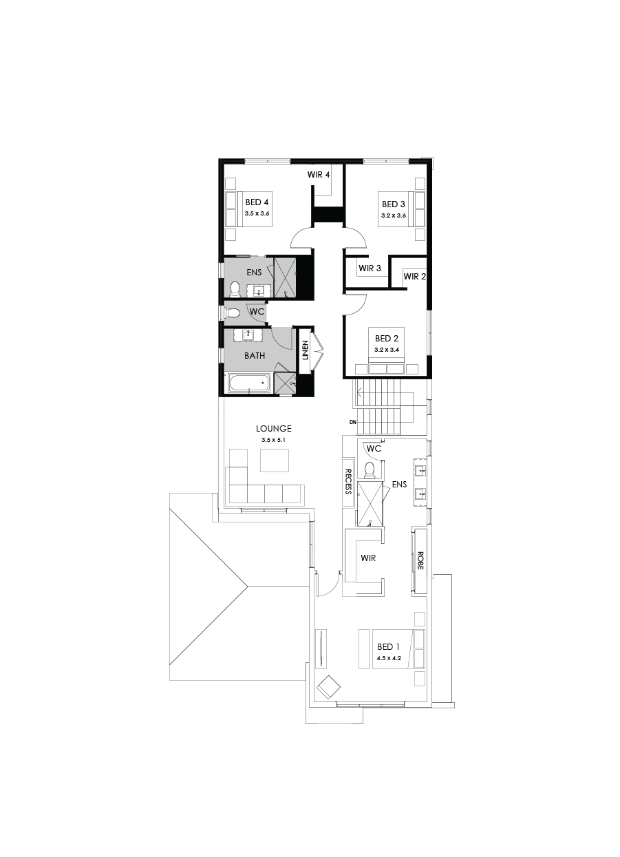 38 First Floor Floorplan (Additional ensuite)