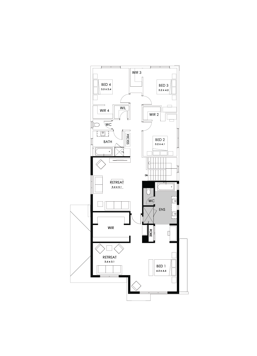 38 First Floor Floorplan (Build over garage)