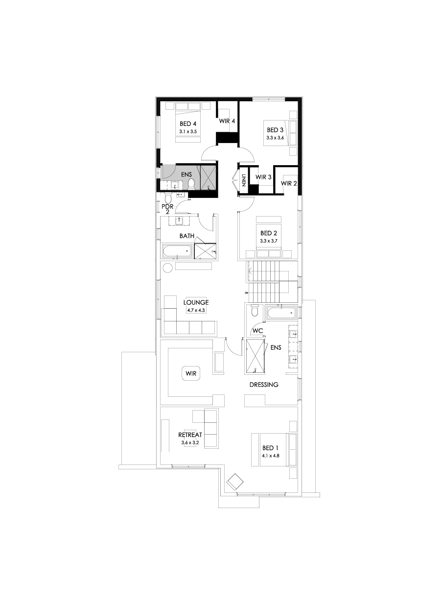 40 First Floor Floorplan (Additional ensuite )