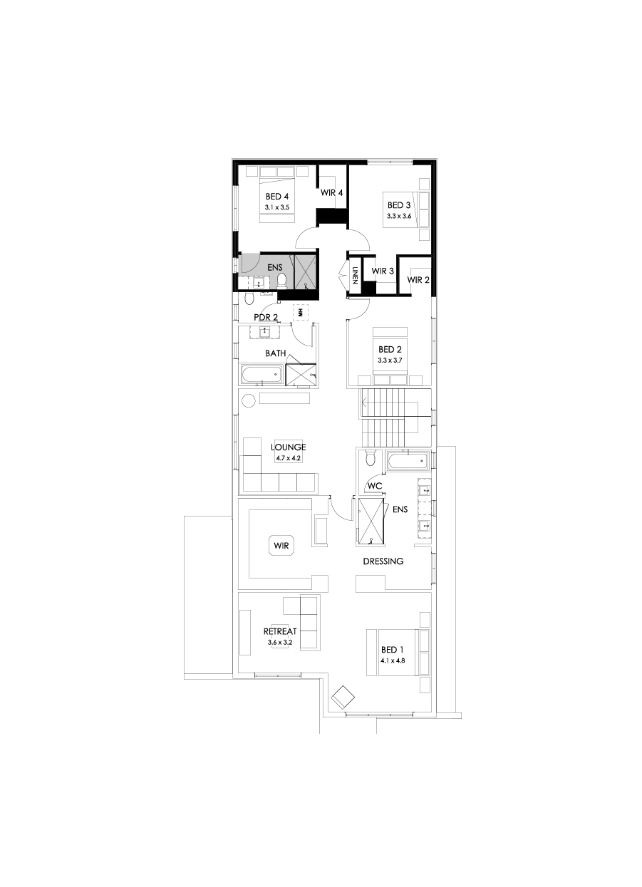 40 First Floor Floorplan (Additional ensuite )