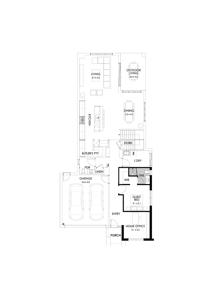 40 Ground Floor Floorplan (Guest bedroom)