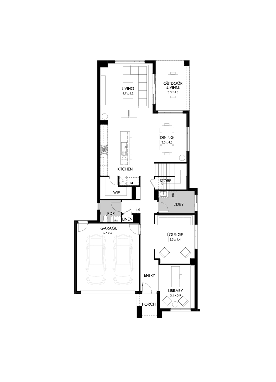 40 Ground Floor Floorplan (Standard)