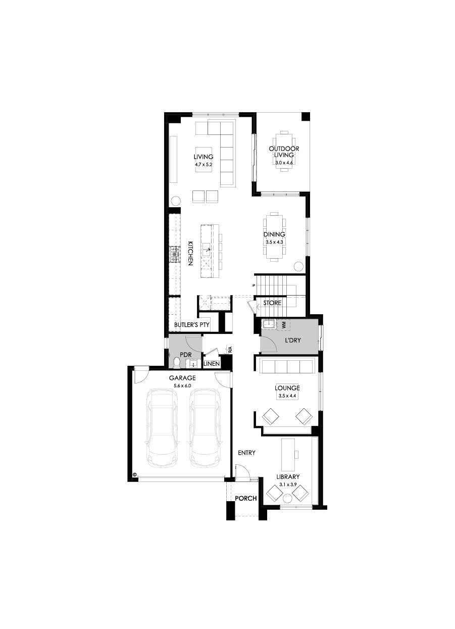 40 Ground Floor Floorplan (Standard)