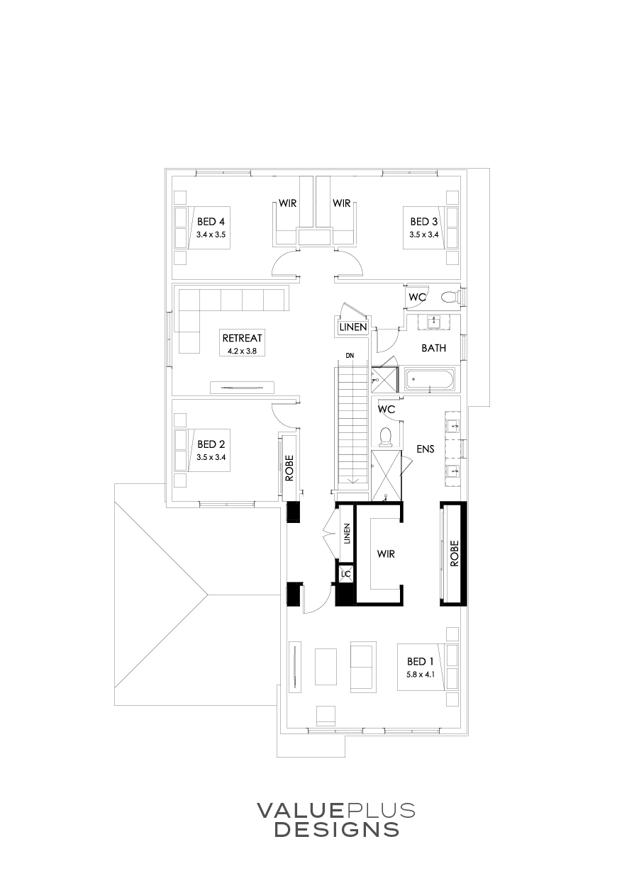 39 First Floor Floorplan (Alternate Laundry)