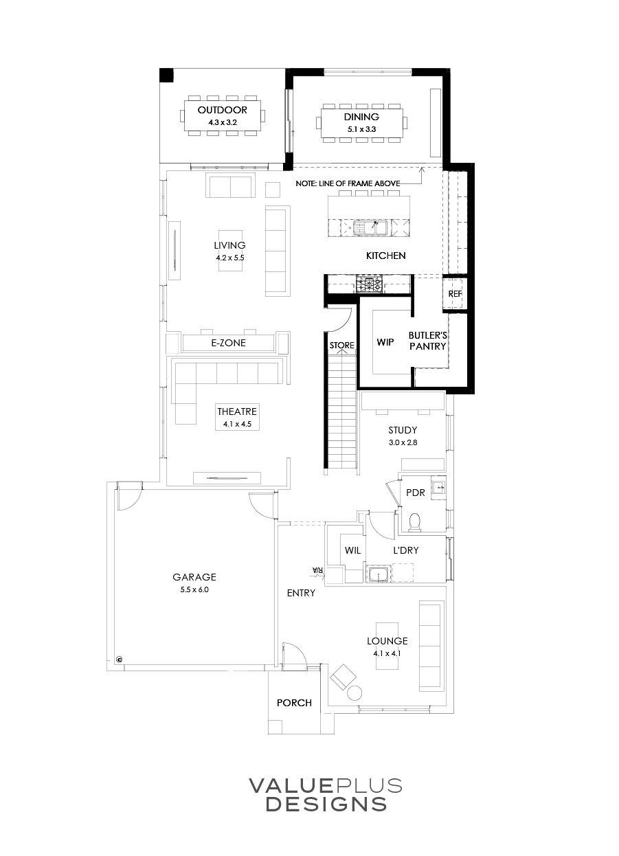 39 Ground Floor Floorplan (Larger Kitchen and Dining)