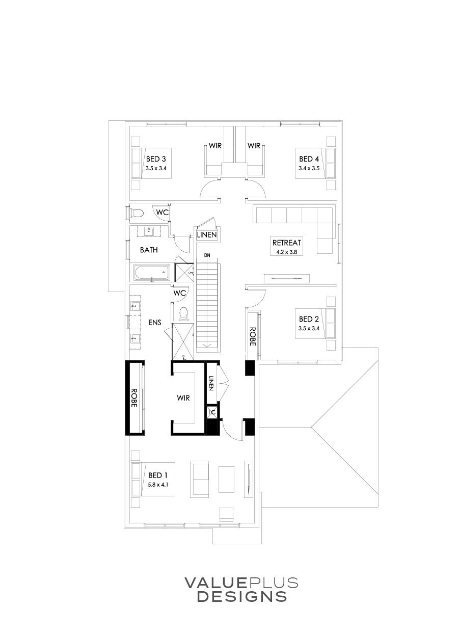 39 First Floor Floorplan (Alternate Laundry - Flipped)