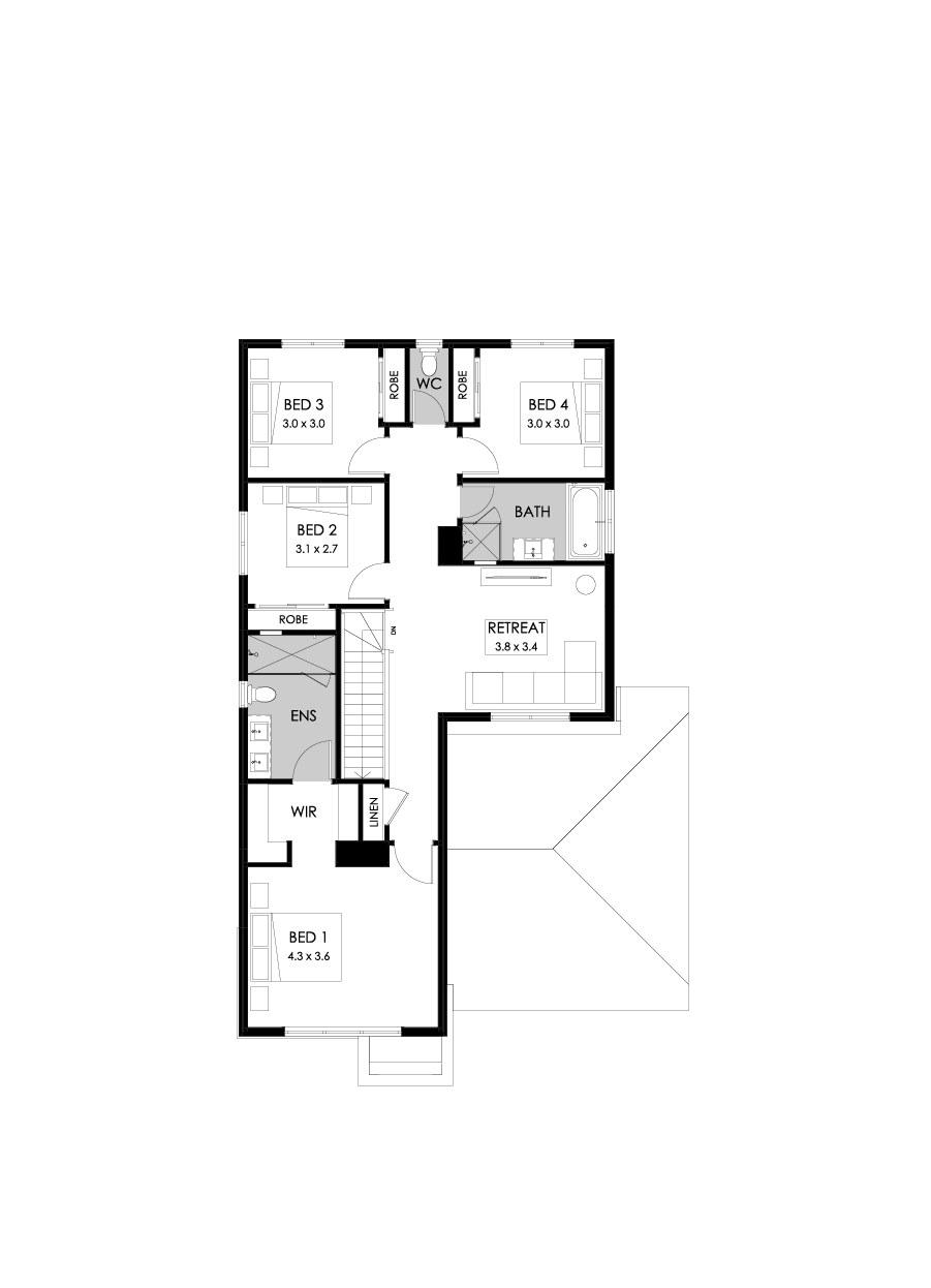 27 First Floor Floorplan (Standard - Flipped)