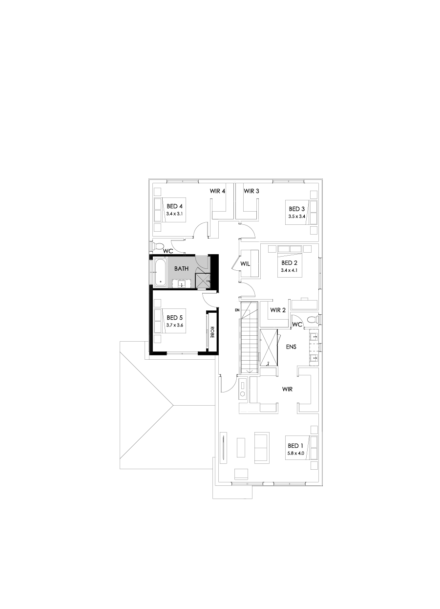 36 First Floor Floorplan (5th bedroom)