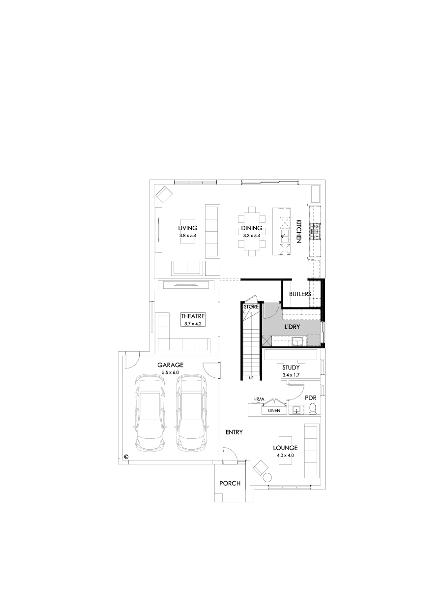 36 Ground Floor Floorplan (Grand laundry)