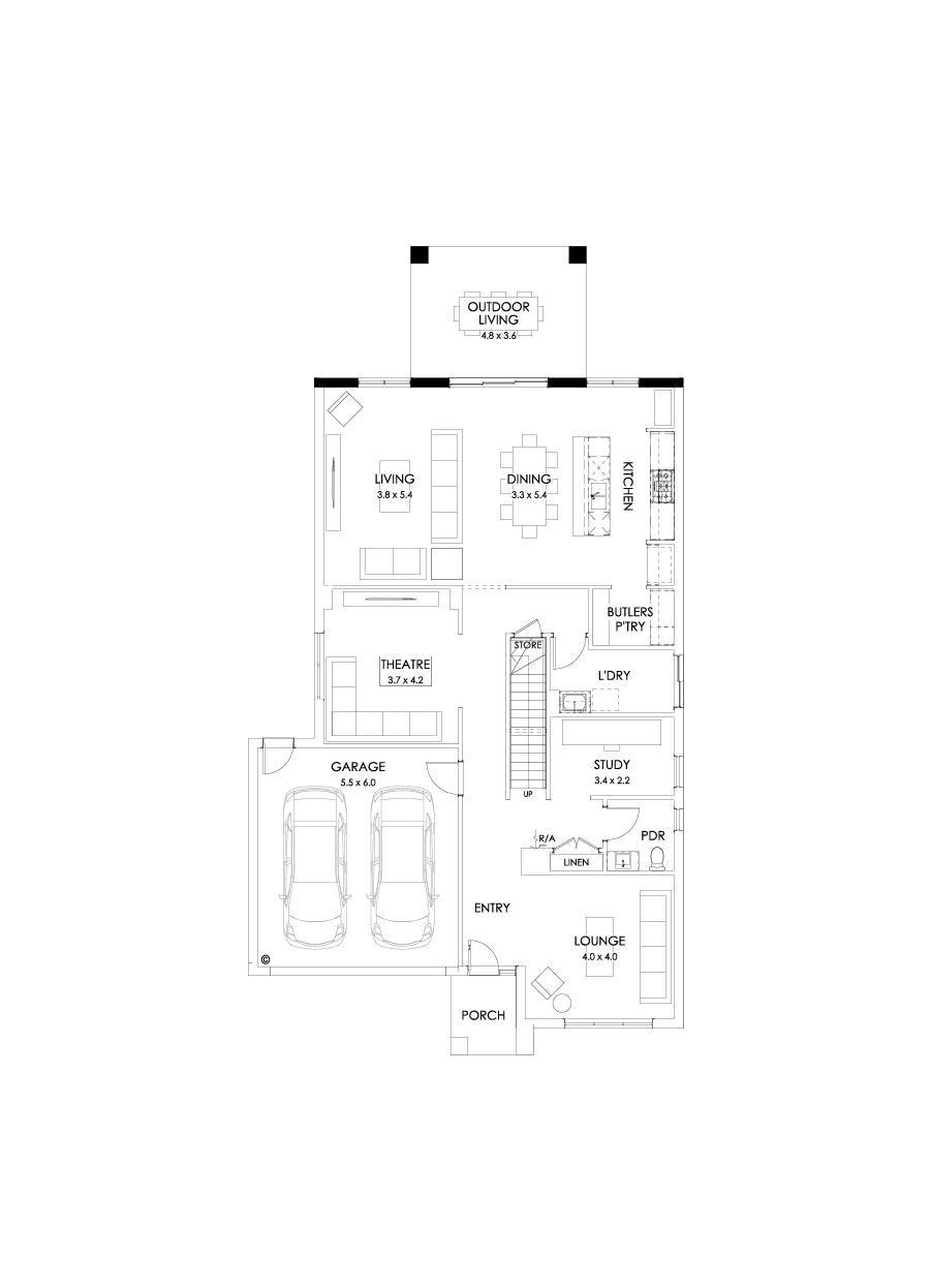 36 Ground Floor Floorplan (Outdoor living)