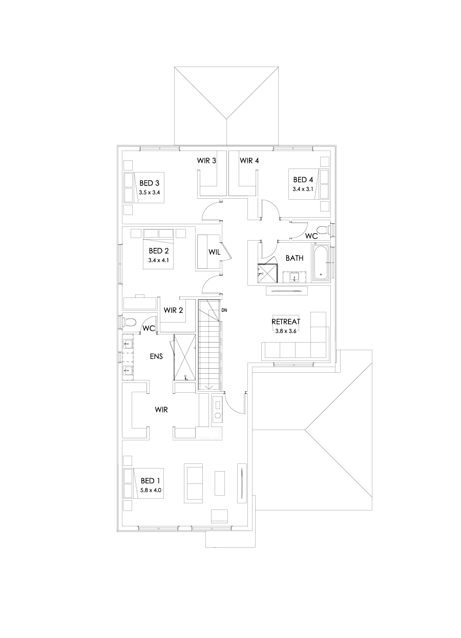 36 First Floor Floorplan (Outdoor living - Flipped)