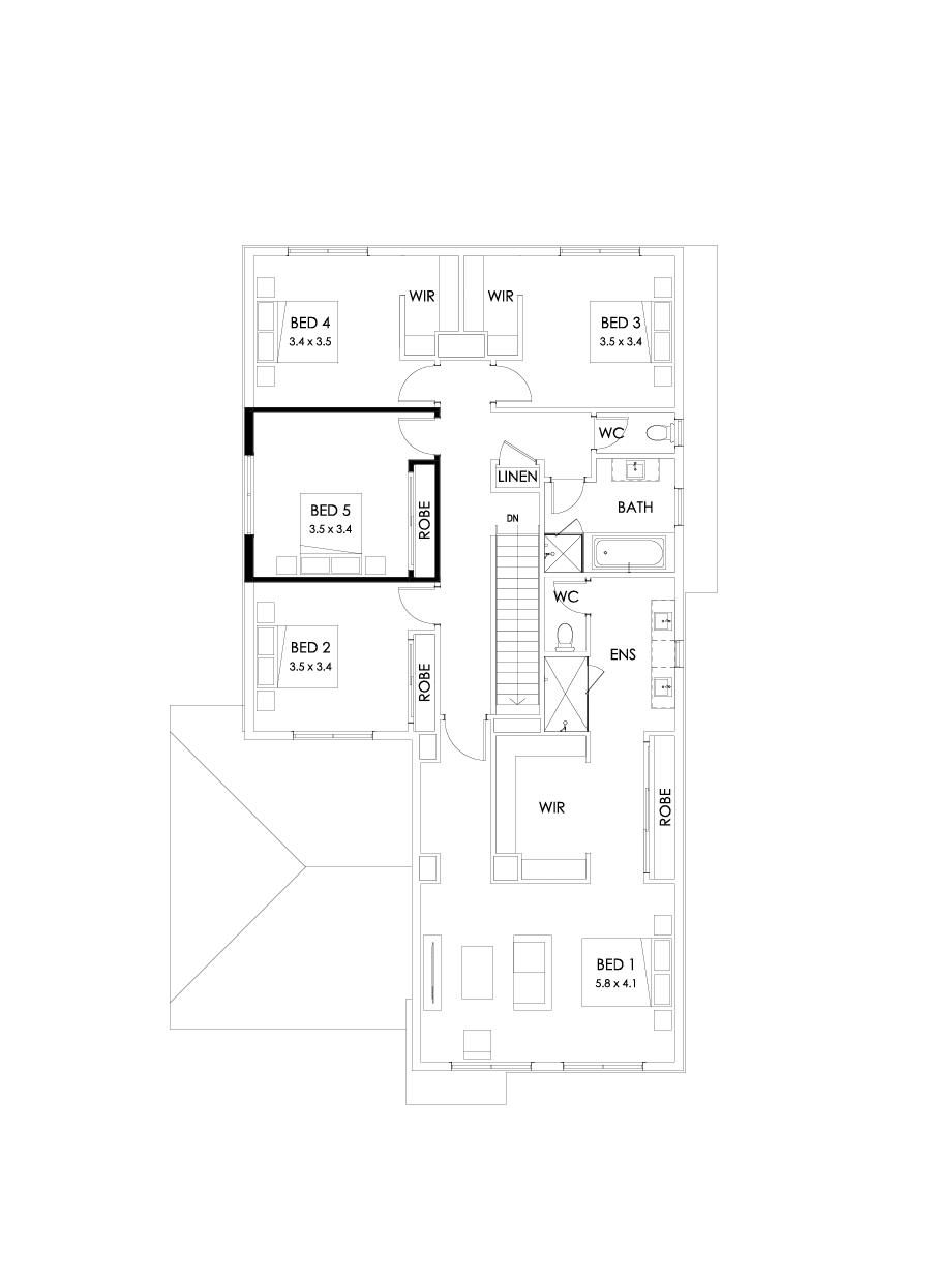 39 First Floor Floorplan (5th bedroom)