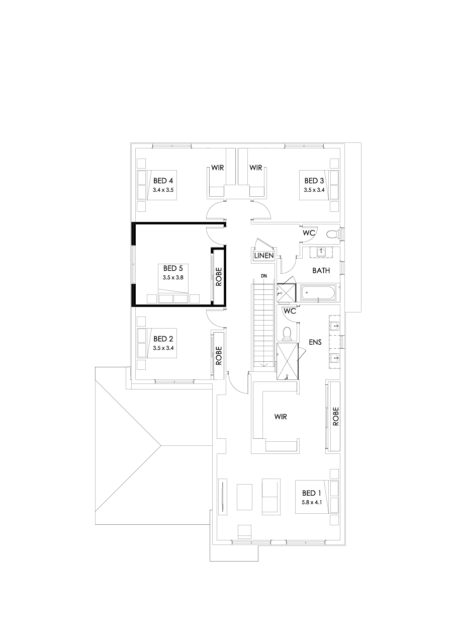 39 First Floor Floorplan (5th bedroom)
