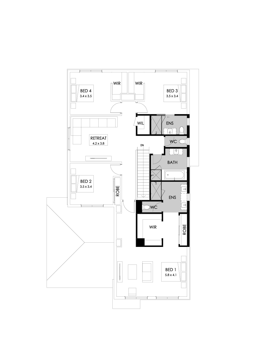 39 First Floor Floorplan (Additional ensuite)