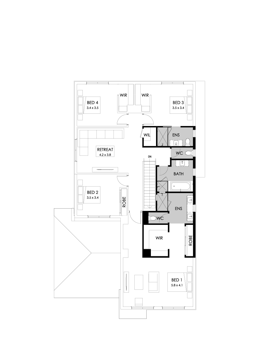 39 First Floor Floorplan (Additional ensuite)