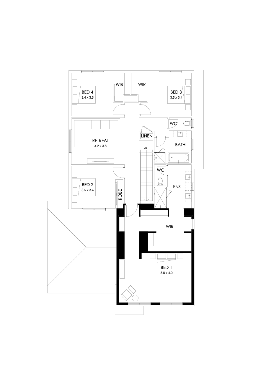 39 First Floor Floorplan (Alternate bed 1 )